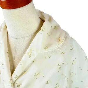 FINAL PRICE VNTG 50s Raymond NY Nylon Boudoir Dress Snowy Flocked Floral Femme S